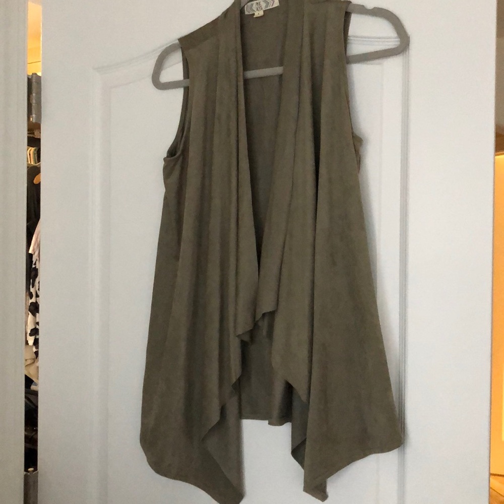 Faux suede vest